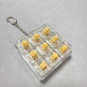 BUENOO Keys Button Fidget Keychain Keycap DIY Keyboard Pinch Toy  Pass The Time Clicker Toy Adult