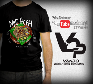 BAJU KAOS MIE ACEH / KAOS DISTRO / TSHIRT MAKANAN KULINER INDONESIA FOOD hitam