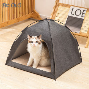 Portable Cat Tent with Mat Cat Bed Outdoor Foldable Cat House for Cat Small Dog
