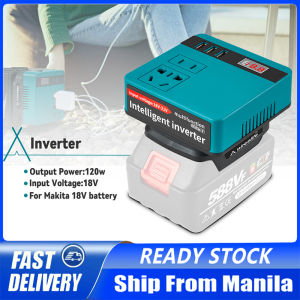 [24 hours delivery] 120W Cordless Power Inverter DC 18V To AC 220V For Home Application Inverter Adapter Power Supply Inverter For Makita 18V Battery