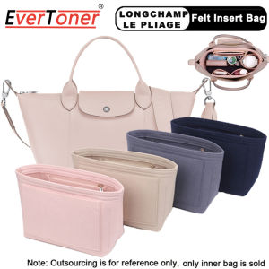 EverToner Felt Insert Bag Fits For LONGCHAMP Long Handle Short Handle Crossbody Bag Makeup Organizer Shaper Travel Inner Purse