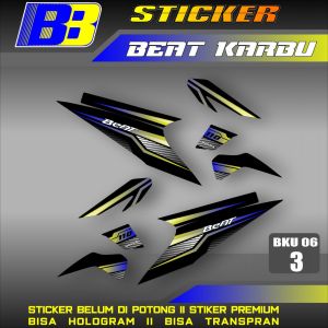 Striping Beat Karbu Carbu tahun 2008 2009 2010 2011 2012 Setiker stiker sticker list variasi BKU 6