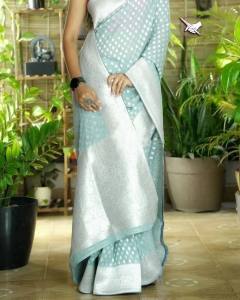 [Pre Order]Pure Khaddi Georgette Saree ~ Delivery Lead Time : 10 days