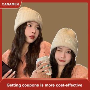 【CANAMEK】 Màu Rắn Mũ Mùa Thu Mùa Đông Mũ Ấm Cho Phụ Nữ Cô Gái Đơn Giản Ngoài Trời Ấm Mũ Thời Trang Đa Năng Hàng Ngày Giản Dị Mũ Quà Tặng