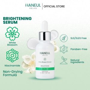 HANEUL Brightening Serum with White Blossom Extract & Niacinamide for Uneven Skin Tone Dull and Dry Skin [30ml] Serum Muka