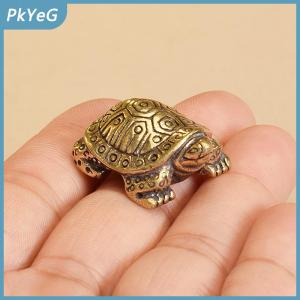 PkYeG 1 cái đồ trang trí rùa bằng đồng nguyên khối Cổ Đồ trang trí mô phỏng trang trí bàn văn phòng tại nhà điêu khắc động vật Trường Thọ