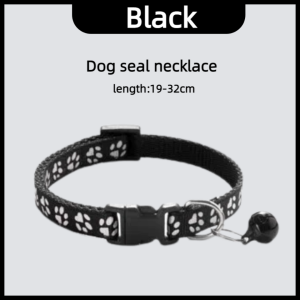 Pet Collar Dog Collar Cat Collar Puppy kitten Collar Footprint Nylon Reflective with Bells