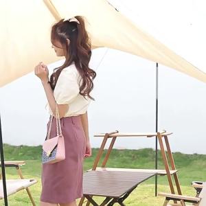 กระเป๋าสี่เหลี่ยมเล็กประดับเลื่อม Greette ใหม่ ส่งออกเอเชียตะวันออกเฉียงใต้ คลาสสิก อเนกประสงค์ เรียบง่าย กระเป๋าสะพายข้างโซ่