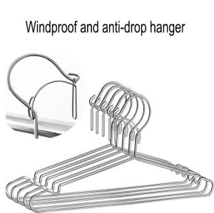 outdoor Stainless steel windproof cloth hanger buckle anti-blown off fixed clothes bracket non-slip high-rise anti-fall