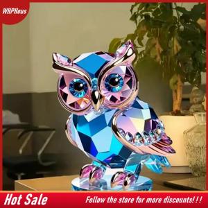 【COD】🔥🔥🔥 Cute Crystal Acrylic Owl Desktop Decoration 15cm X 15cm Animal Themed Home Decor Ornament Practical And Convenient