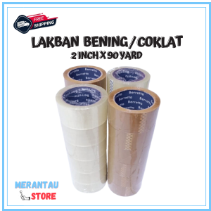 Lakban Isi 6 Lakban Bening Lakban Coklat Kiloan 2 Inch 45 mm x 90 Yard Solasi Plakban Isolasi Solatip Super Kuat Besar Tebal Murah
