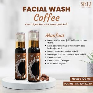 Facial Wash Coffee SR12 100ml - Sabun Kopi Cair - Penghilang Flek Hitam Wajah - Sabun Flek Hitam Membandel