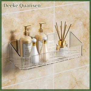 Deeke Treo Tường Mỹ phẩm lưu trữ giá không có lỗ yêu cầu nhựa góc tường kệ tổ chức phụ kiện phòng tắm