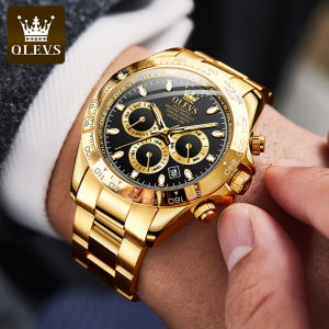 OLEVS Top Switzerland Automatic Watch For Men Original 2021 Waterproof Imported Mechanical Movement New Luxury Stainless Steel Chronograph Gold Watch Date Luminous Display