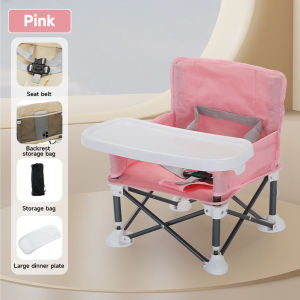 Geleby Portable Baby Booster Seat Foldable Travel High Chair Toddler For Baby Dining Feeding Eating Chair
