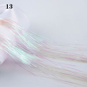 BHYJGD 100 Strands Party Streak Clubbing Sparkly Glitter Rainbow Color Hair Tinsel Bling Silk Hair Extension