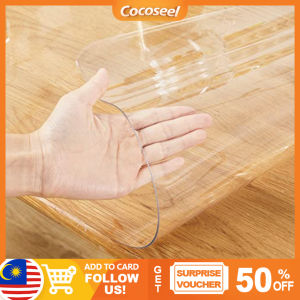 【Malaysia shipped in 24hours】Waterproof Soft Glass Transparent Table Cover for Home Kitchen Banquet Decor 60x130cm