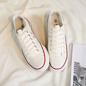 จัดส่งจากประเทศไทย รองเท้าผ้าใบแฟชั่นสตรีสไตล์เกาหลี รองเท้าผ้าใบนักเรียนที่ทนทานต่อการสึกหรอและกันลื่น