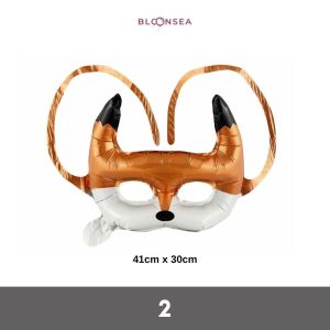 Mask Foil Balloon Eyemask Bat Skull Candy Masquerade Pumpkin Ghost Kitten Fox Tiger Christmas Halloween Superhero Animal