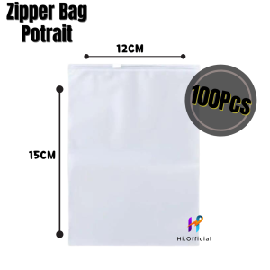 (POTRAIT) Zipper Bag / Zipper Storage Bag / Zipper Lock / Potrait / Isi 100PCS & 50Pcs / Travel Pouch Serbaguna / Zipper