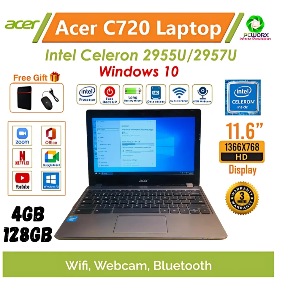 WINDOW LAPTOP Acer C720 ULTRABOOK SLIM SSD 4GB RAM 128GB SSD EXCEL
