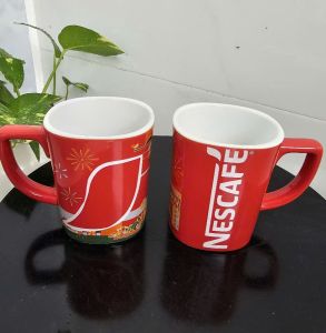 Set 10 Ly cốc sứ Nescafe dày chịu nhiệt tốt 250ml