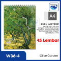 Paus Biru - Sketch book A4 Polos Drawing Book Buku Gambar Seni Sketsa Painting Kertas Gambar Lukis Sketsa Kartun Karikatur Anime. 