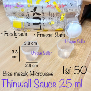 [1Dus] Thinwall Cup 25 ml LUX / Thinwal Cup 25ml / Tempat Saos Bumbu 25 ml LUX / Sauce Cup 25 ml / Tempat Saos Bumbu 25ml / Thinwal Saos Cup 25 ml 25ml