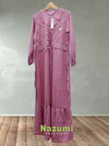Geka Collection - Gamis NAZUMI POLO LINEN Dress Muslim Panjang