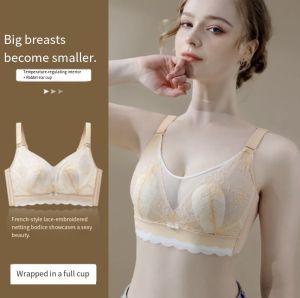 ชุดชั้นในหูขนาดเล็กบางเฉียบ underwire ชุดชั้นในขนาดบวกผู้หญิงถ้วยซีดีรวบรวมชุดชั้นในลูกไม้ไร้รอยต่อระบายอากาศป้องกันแสงเดิน