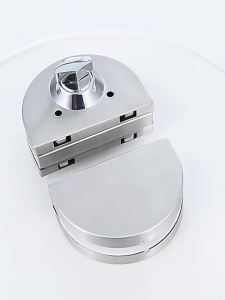 LZD  Punch Free Glass Door Lock Glass Door Parking Lock Single and Double Door Glass Door Lock Glass Door Latch Floor Outlet Door Lock of Shower Room