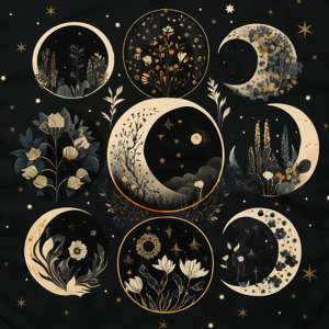 ผ้าปูโต๊ะหารดอกชมจันทร์โหราศาสตร์ผ้าคลุมทำนายไพ่ทาโร่แท่นบูชาผ้า Divinations เกมกระดานอุปกรณ์เสริม