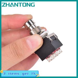 ZHANTONG 1x 9-pin 3PDT Guitar Effects Pedal Box Stomp Foot Metal Switch True Bypass black