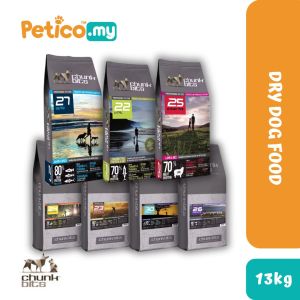 Chunk Bits 13kg Dry Dog Food ( Salmon 27 Lamb 25 Marine Fish 22 Growth 30 Enrich 23 Enhance 24 Hi-Performance 32 / Vigorous)