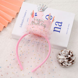 Gratis Semua - Ulang Tahun Glitter Headpiece / Bando Topi Mahkota Glitter / Aksesoris Rambut Anak Perempuan / Hairband Pesta Ulang Tahun
