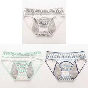 Kuchar 3 Túi Thời Gian cô gái tuổi teen Quần Lót chống rò rỉ Kinh Nguyệt Đồ Lót Cotton in hoa Thấp Eo Sinh Lý Tóm Tắt Cho Phụ Nữ