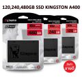 【จัดส่งในพื้นที่】SSD Kingston A400 SATA III 2.5 120GB 240GB 480GB 960GBสำหรับโน๊ตบุ๊ค และ คอมพิวเตอร์ตั้งโต๊ะ (เอสเอสดี). 