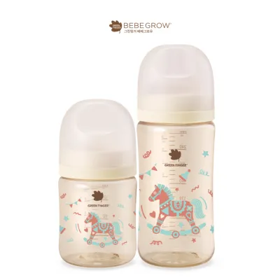 [Mẫu ngựa] Bình sữa PPSU Greenfinger Bebegrow chất liệu an toàn cho bé chịu nhiệt tốt 160ml/280ml Green Finger