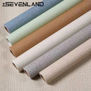 100cmx40cm Self adhesive PVC Waterproof Wallpaper Linen Glitter Branch Pattern Home Decor For Living Room Bedroom Background Wall Stickers