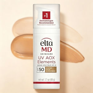 【Flash Sale】EltaMD UV AOX Elements Tinted Mineral Face Sunscreen SPF 50 Tinted Sunscreen for Face with Antioxidants 48g Pump