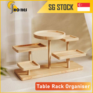 Multi-Layer Solid Wood Storage Display Rack Popmart Display Stand Small Plant Shelf