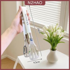 N2HAO  Thép không gỉ thực phẩm kẹp đồ dùng nhà bếp tự chọn Công cụ nấu ăn chống nhiệt bánh mì kẹp bánh ngọt kẹp cho món tráng miệng salad thịt nướng
