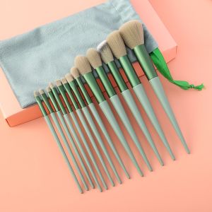 SMS 13pcs Kuas Make Up Set Lengkap Pouch Lembut Set Kosmetic Brush Makeup Powder Eye Shadow Foundation Blusher Blending Beauty