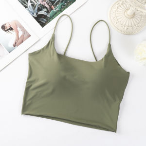 Lizida rắn màu Lụa băng treo vest tất cả-trong-một cố định cup với u-cổ mỏng trở lại với bờ lưng xinh đẹp bó ngực áo ống áo ngực