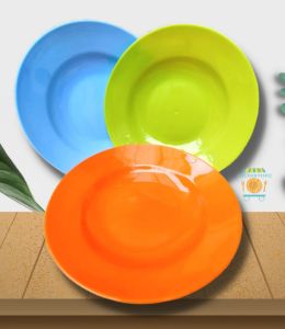 MURAH 3 PCS PIRING MAKAN PLASTIK / PROMO FREE ONGKIR PIRING PLASTIK MURAH / BAYAR DI TEMPAT / COD