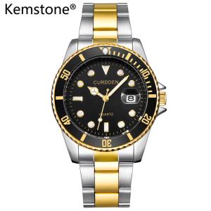 Kemstone hợp thời trang thép không gỉ lịch độc đáo thiết kế người đàn ông của Đồng hồ Quartz trang sức quà tặng