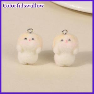Colorfulswallow 5PCS 3D dễ thương đổ xô biển Rái cá vàng gà Charms phim hoạt hình động vật Mặt dây chuyền DIY Keychain Bông tai Trang sức phụ kiện Quà Tặng