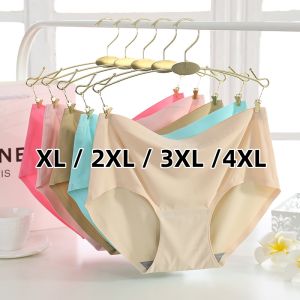 (CLEARANCE SALE) BS001 (XL/ 2XL / 3XL / 4XL) WOMAN SEAMLESS ICE SILK MID WAIST PANTIES SELUAR DALAM SEJUK TENGAH PINGGANG PEREMPUAN 大码 冰丝 中腰 内裤女 內褲女