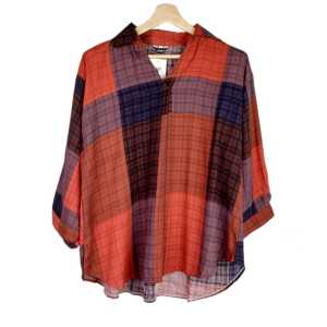 Atasan Kemeja Wanita V-Neck JUMBO RAYON KOTAK LD 110 120 130 CM SUPER BIG SIZE XXL 4XL 5XL 4264#