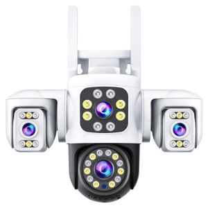 Yoosee Cctv Camera 6MP 3 Lens 3 Screens Outdoor Waterproof IP66 Connect Cellphone CCTV With Audio And Speaker Wireless Wifi Connect 360 Home IP Security Cameras HD 1080P Night Vision With Alarm Sensor Smart Camera CCTV With Voice